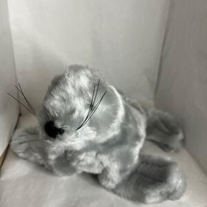 Super Soft Gray Seal Plush Stuffed Animal 15" B J Toy Co.